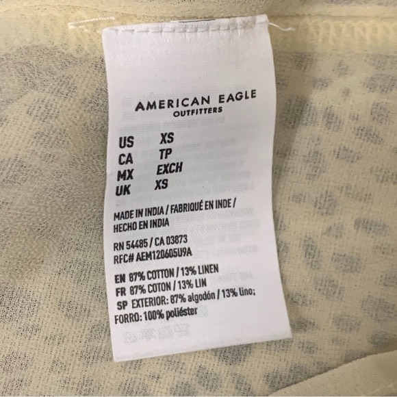 NWT American Eagle Outfitters Animal Print A-Line Cotton Linen Dress $44.95 - Picture 4 of 5